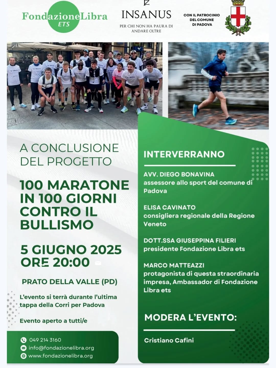 100 maratone in 100 giorni contro il bullismo